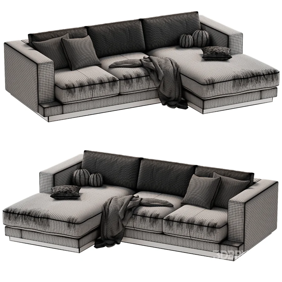 Tidal 2 Piece Sectional Sofa with Chaise Lounge Image 4