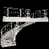 Neoclassical Curved Staircase with Diamond Railing - Thumbnail 2