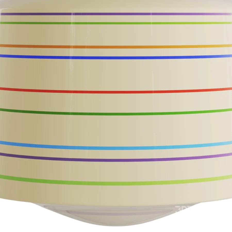 Prismatic Stripe Glass Flush Mount Image 3