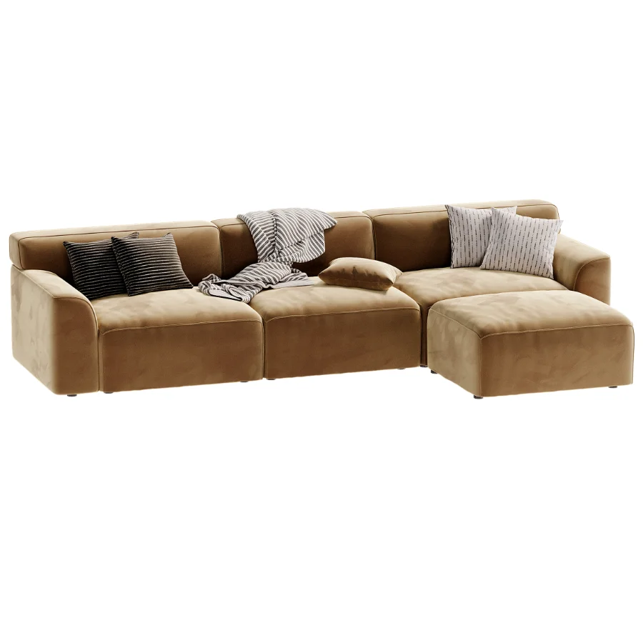Morell 4 Piece Upholstered Modular Sofa Image 1
