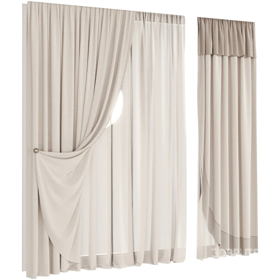 Silk and Cotton Curtain Set 130 Image 4