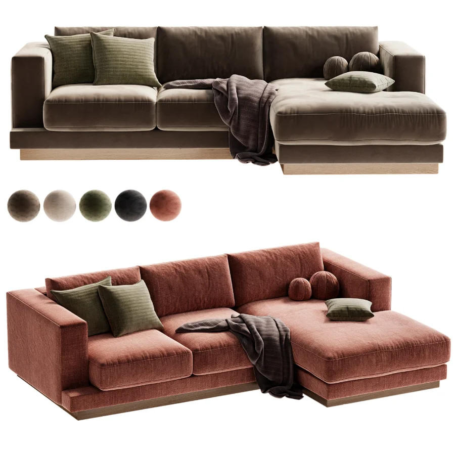 Tidal 2 Piece Sectional Sofa with Chaise Lounge Image 5