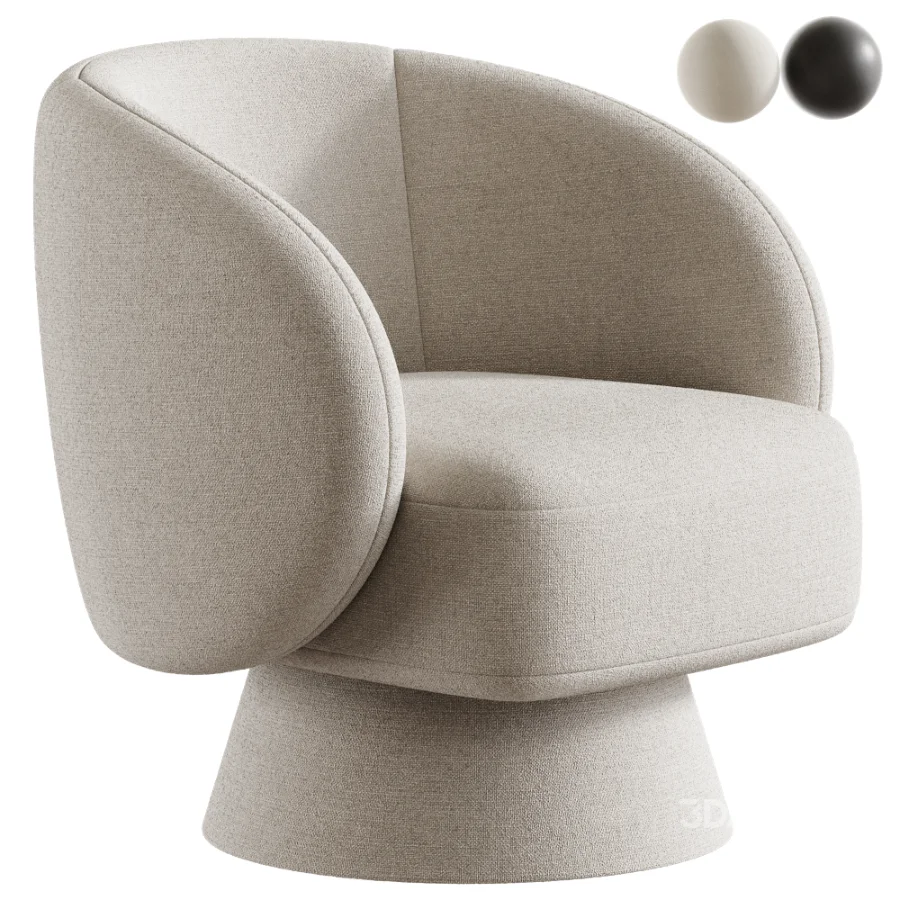 Saboor 30 7 W Swivel Accent Chair Image 1