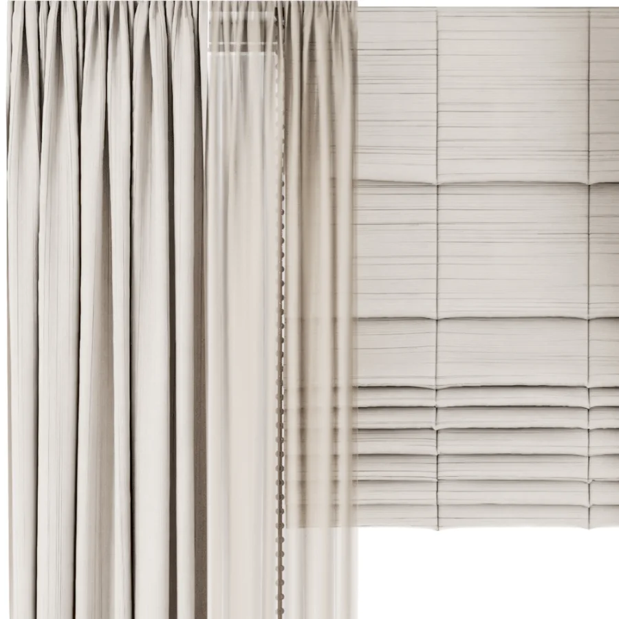 Silk and Cotton Curtain Set 123 Image 5