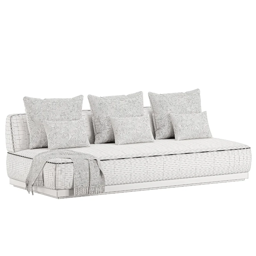 Amalfi 3 Seat Armless Sofa Image 4