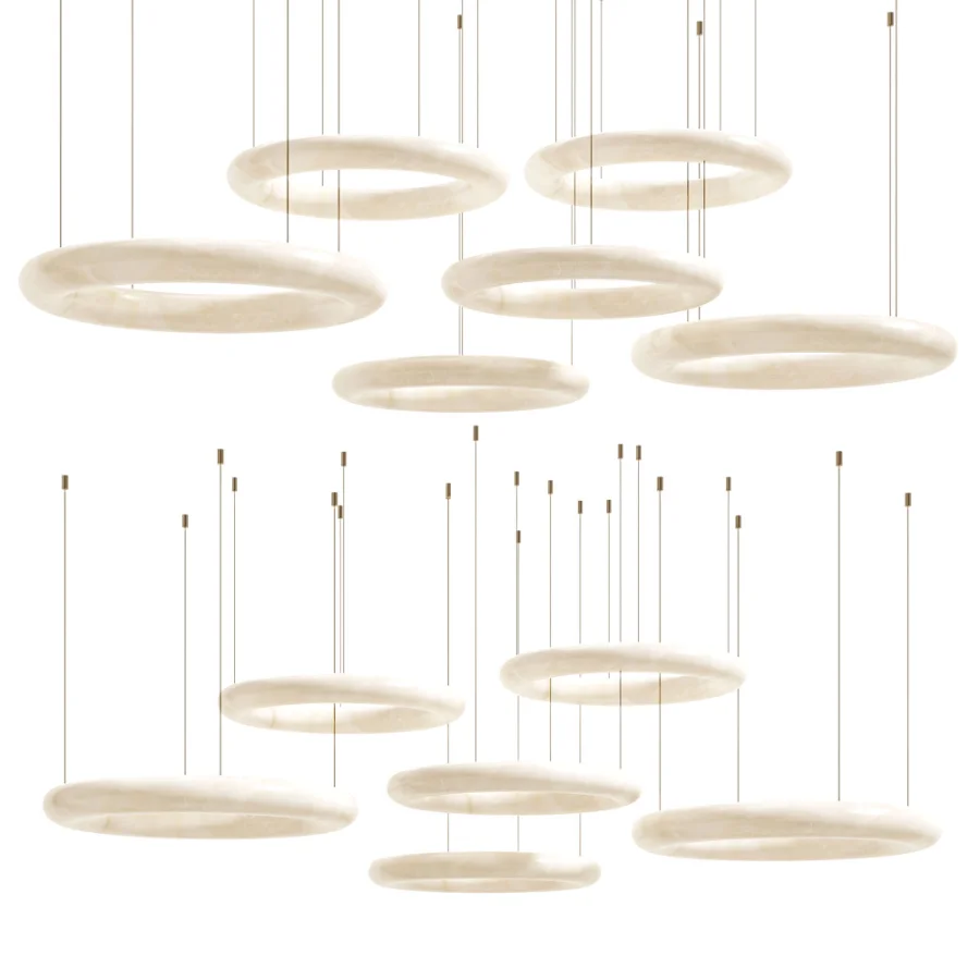 Aurelia Alabaster Ring Pendant Light 2 Image 5