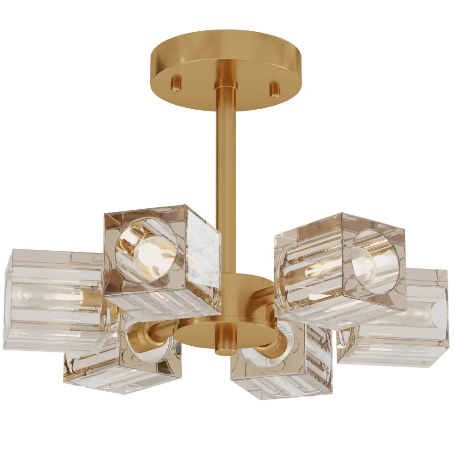 Semi Flush Mount Ceiling Light Image 1