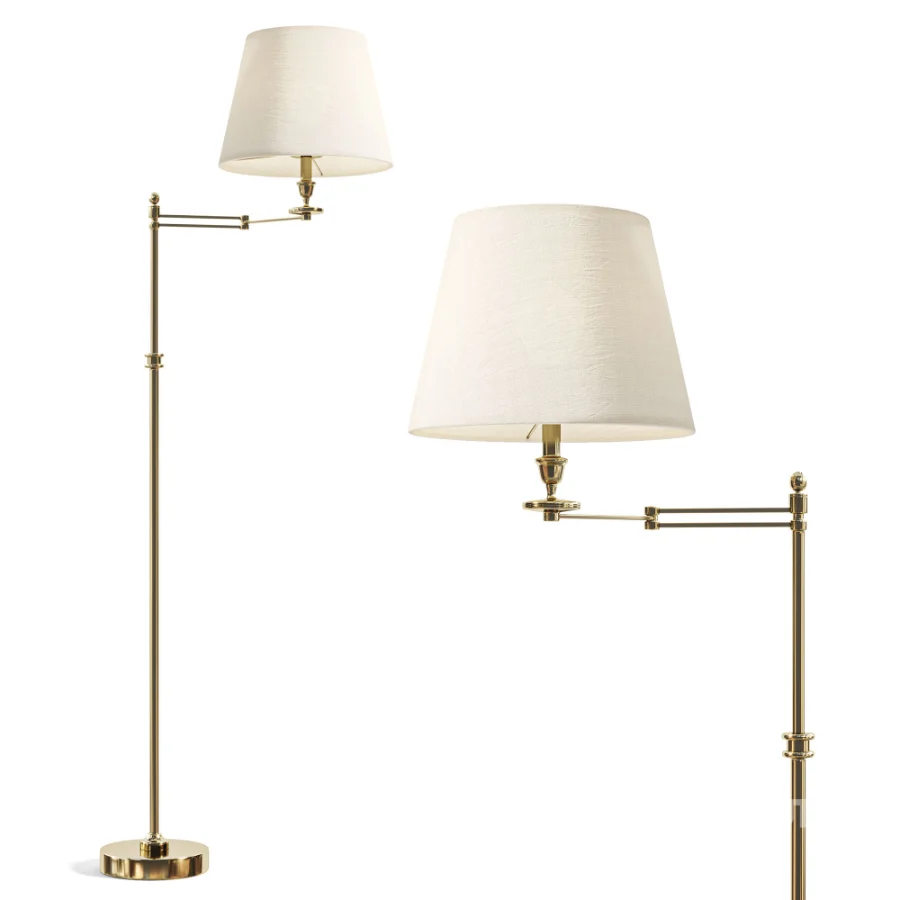 Brass Reading Floor Lamp Image 3