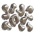 Organic Liquid Droplets Glossy Black Metal Wall Sculpture Abstract - Thumbnail 4