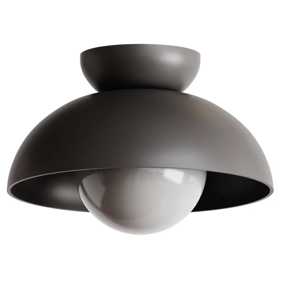 Modern Bowl Semi-Flush Mount Ceiling Light Image 2