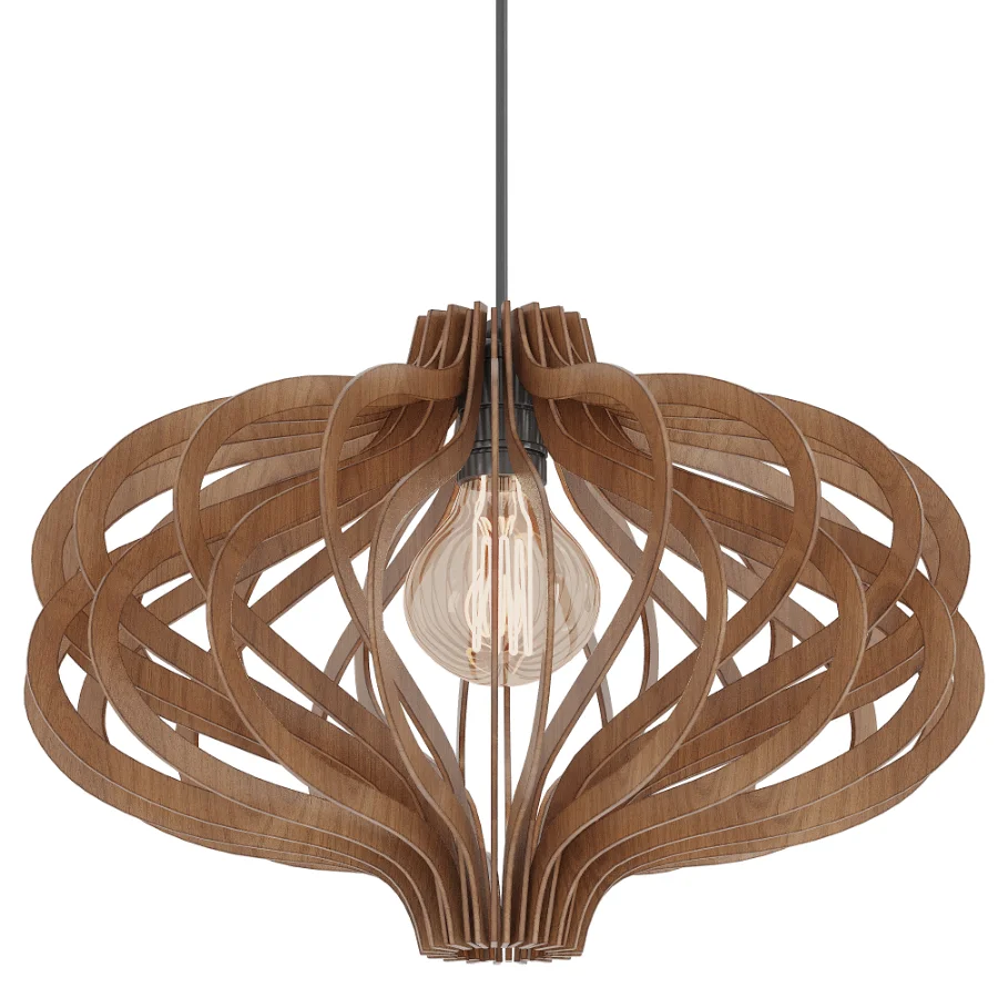 Wooden pendant lamp Orion Walnut Image 1
