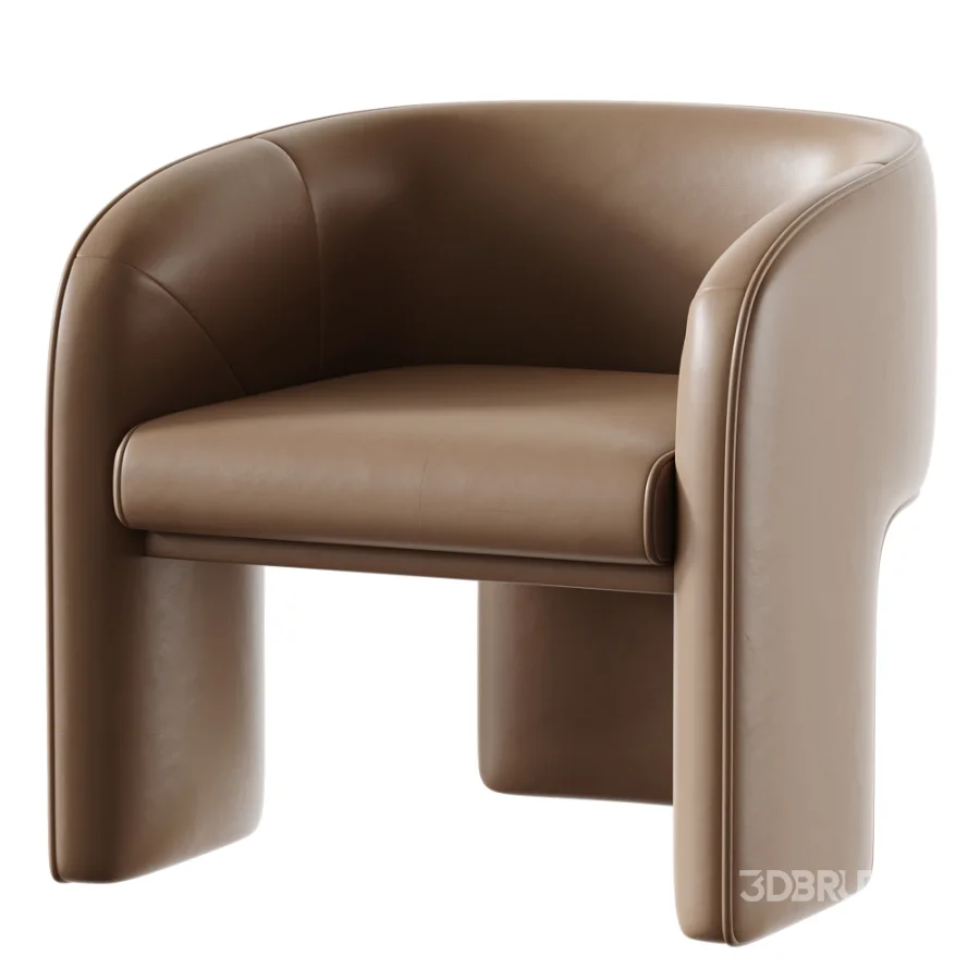 Modern Simple Style Solid Color Barrel Chair Image 3