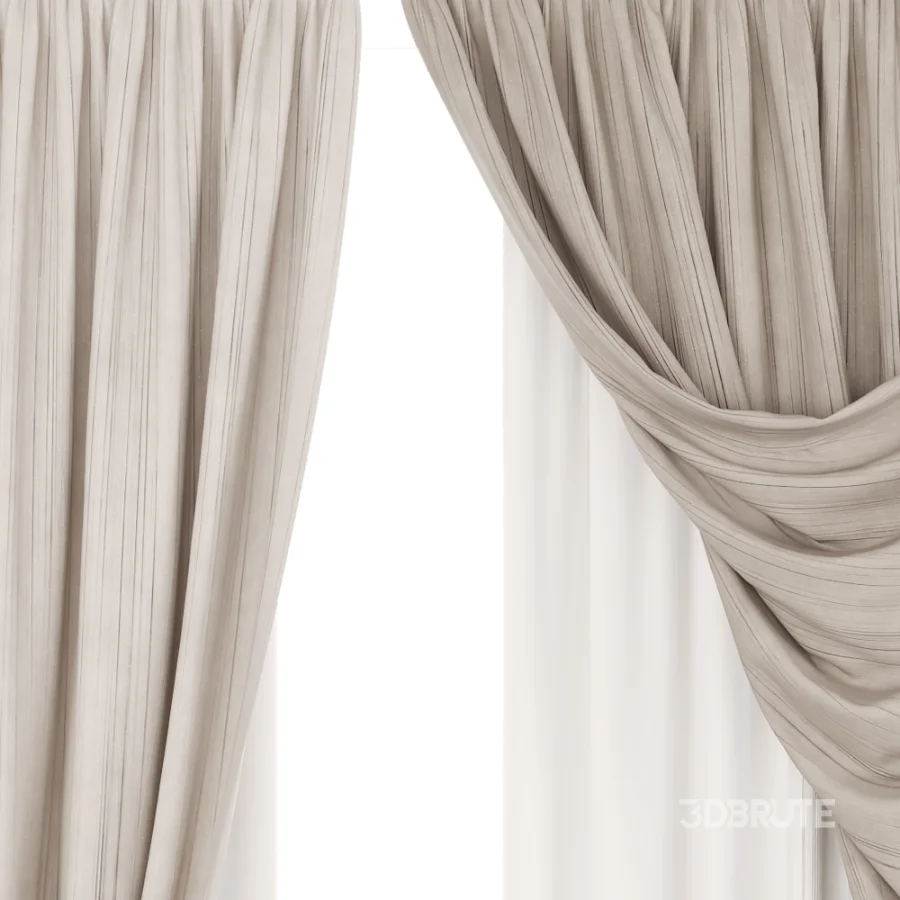Silk and Cotton Curtain Set 128 Image 1