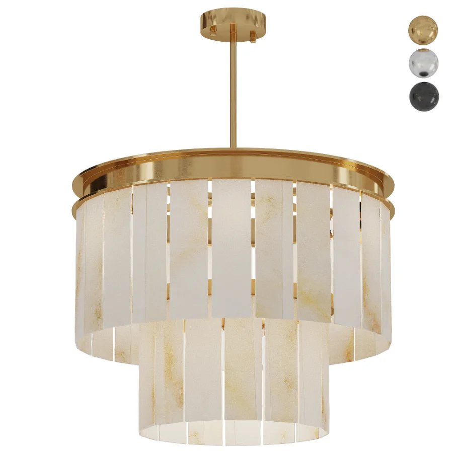 Afralia Marble Ceiling Chandelier Set3 Image 1