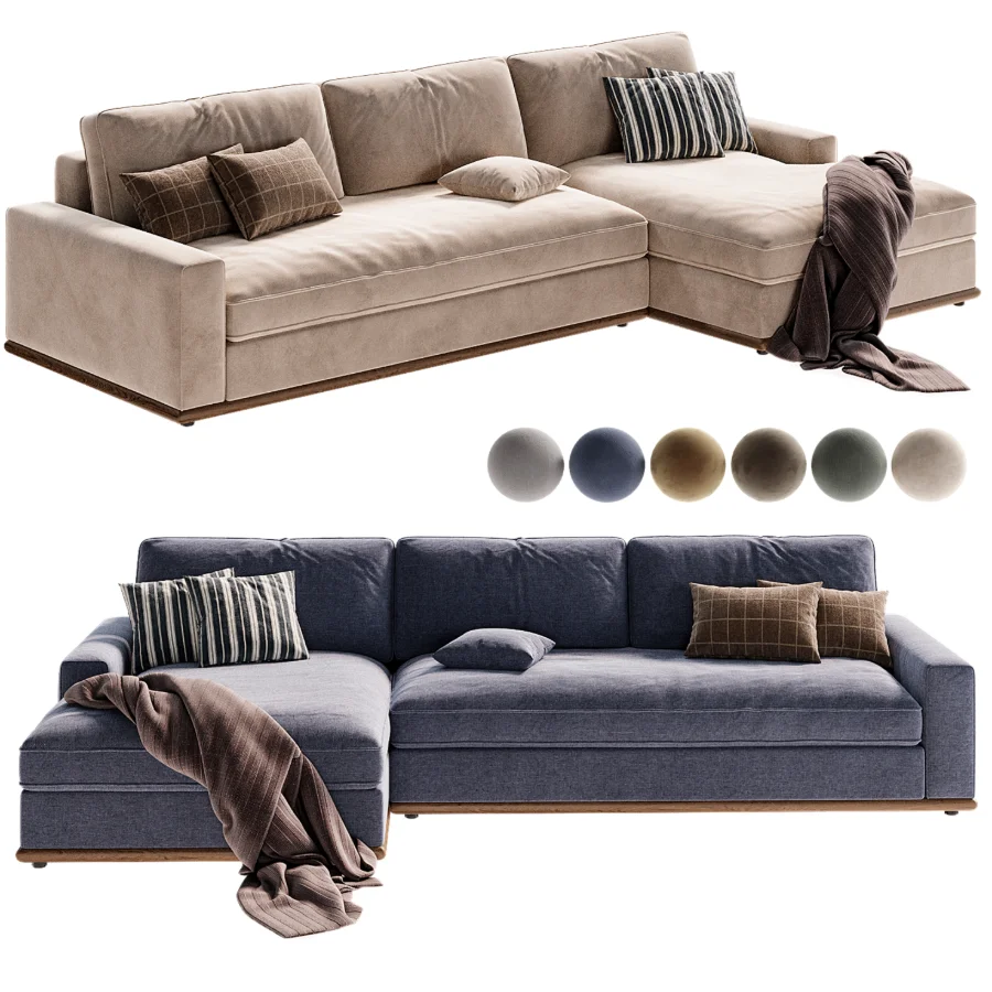 Ethan 2 Piece Chaise Sectional Image 2