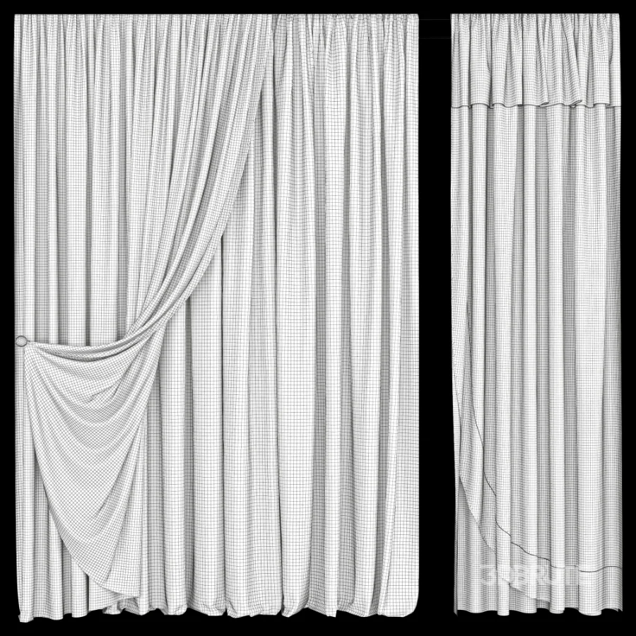 Silk and Cotton Curtain Set 130 Image 6