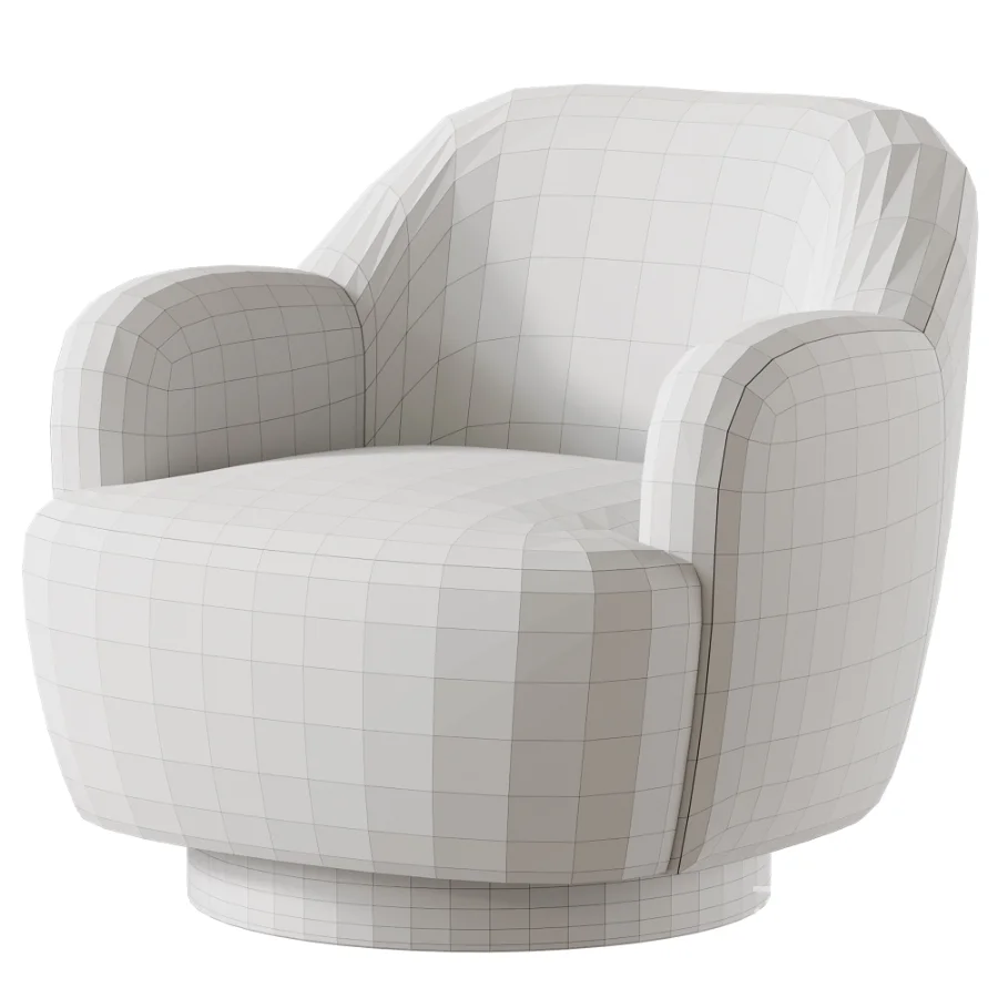 Spring Modern Upholstered Swivel Accent Chair Image 5