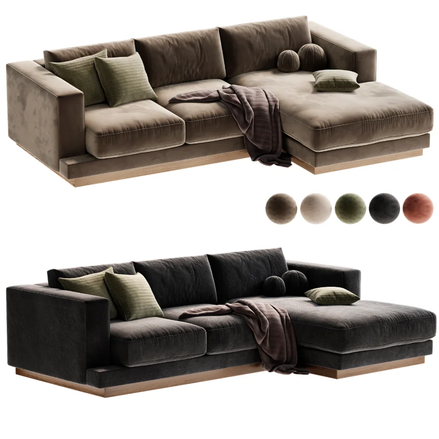 Tidal 2 Piece Sectional Sofa with Chaise Lounge Image 6
