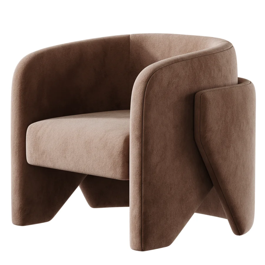 Contemporary Minimalist Armchair Image 3