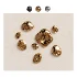 Modern Liquid Gold Pebble Wall Sculptures Set - Thumbnail 4