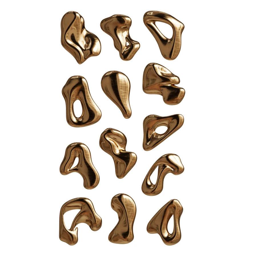 Abstract chrome wall decor 01 Image 2