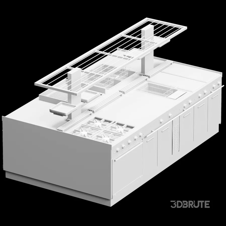 Professional Stainless Steel Cooking Island Image 1