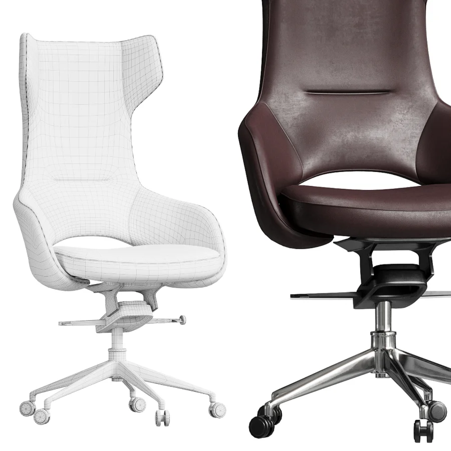 Cosmo High Back Swivel Executive Chair Black Image 4