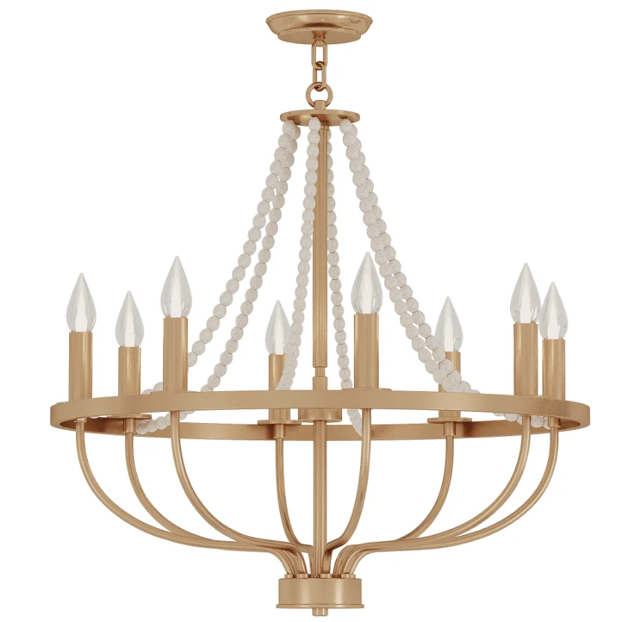 Resha Wagon Wheel Chandelier Image 5