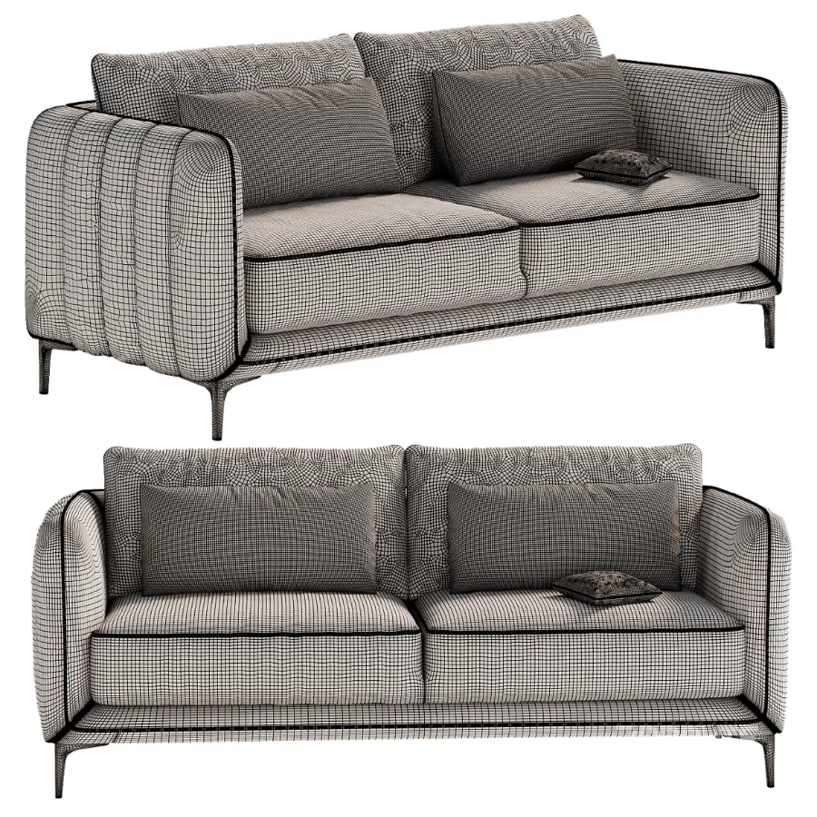 Rae Genuine Upholstered Sofa Image 4