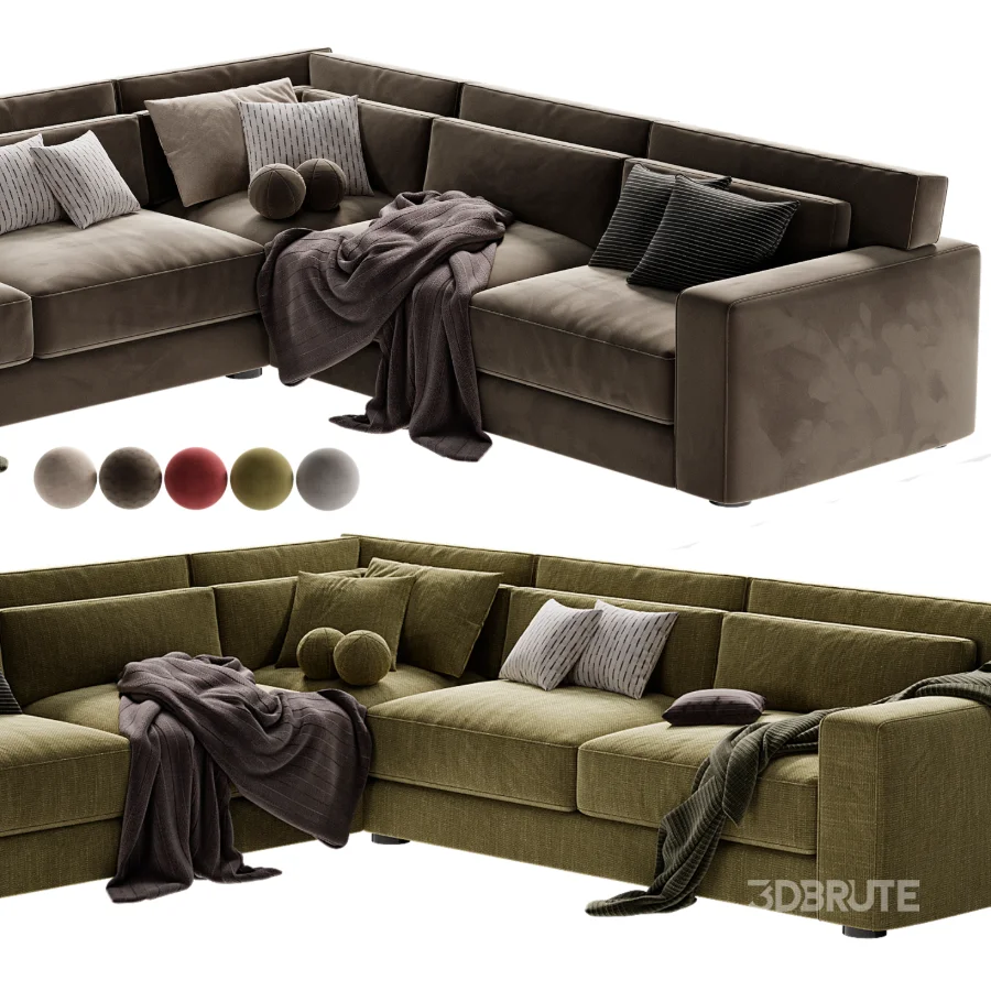 Retreat 3 Piece L Shaped Sectional Sofa Image 1