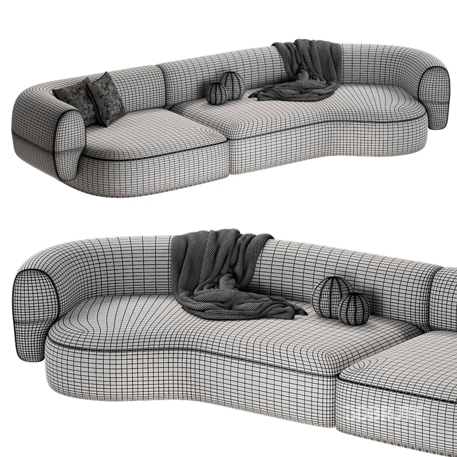 Contemporary Modern Hug Modular Sofa in Famiglia Fabric by Collector Studio Image 6