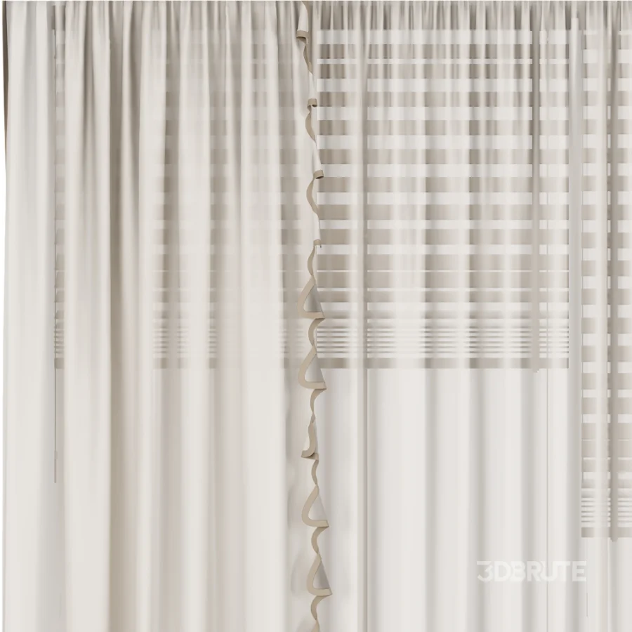 Silk and Cotton Curtain Set 127 Image 3