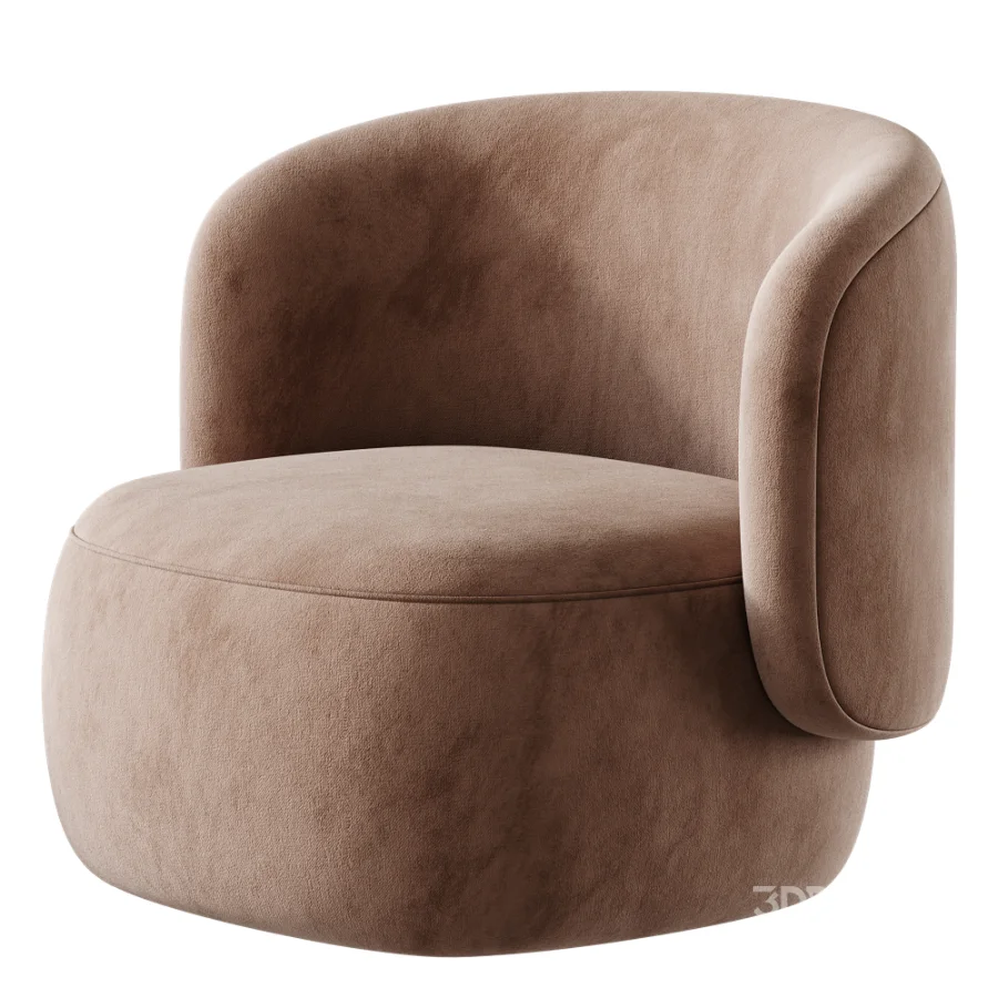 Pietra Curved Swivel Armchair Image 2