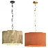 Brass Linen Fabric Pendant Lamp - Thumbnail 1