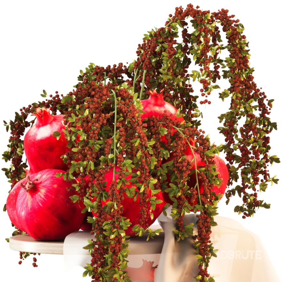 Pomegranate Cascade Fruit & Floral Arrangement Image 5