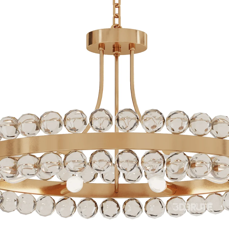 Gold Crystal Metal Chandelier Image 3