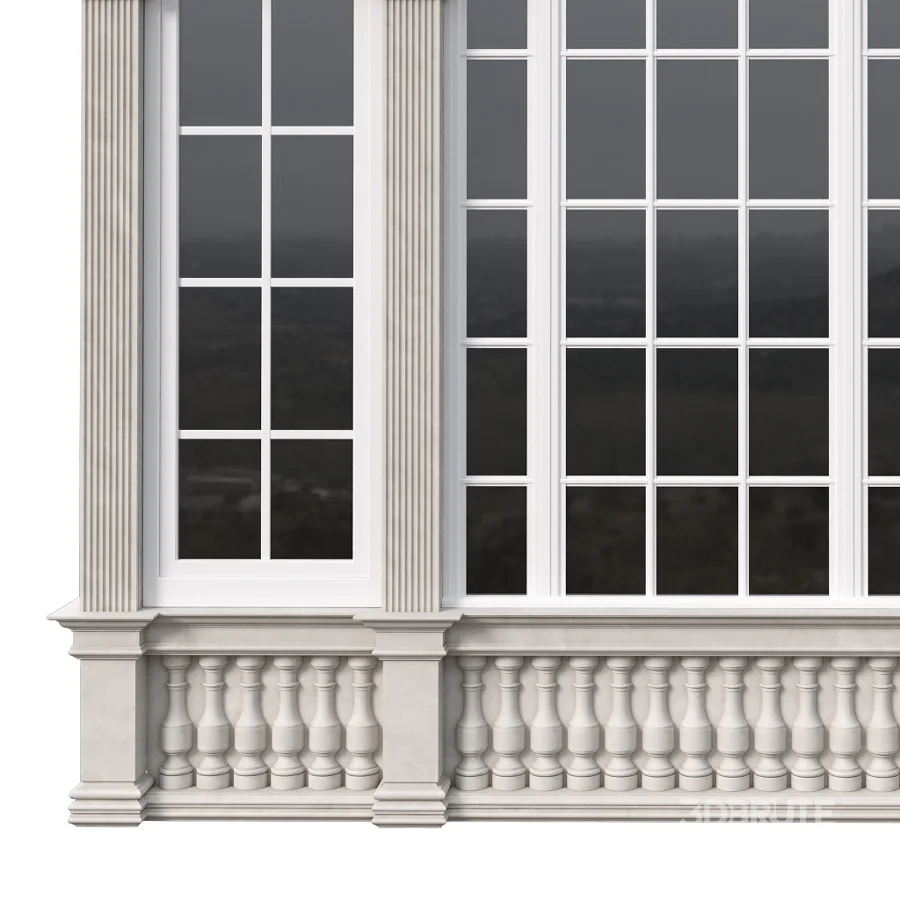 Architectural Classic Window 3D Model 15 Image 7