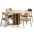 Hiroshima chair,Moon table Dantonehome Dining set - Thumbnail 4
