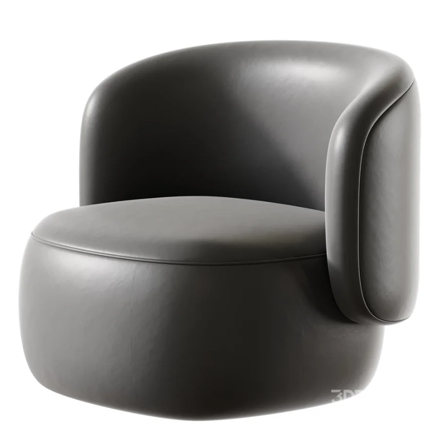 Pietra Curved Swivel Armchair Image 3