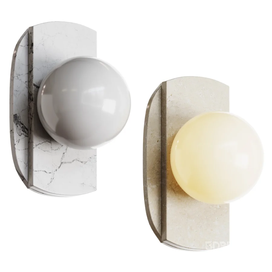Neptune Travertine Wall Sconce Image 1