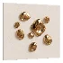 Modern Liquid Gold Pebble Wall Sculptures Set - Thumbnail 2