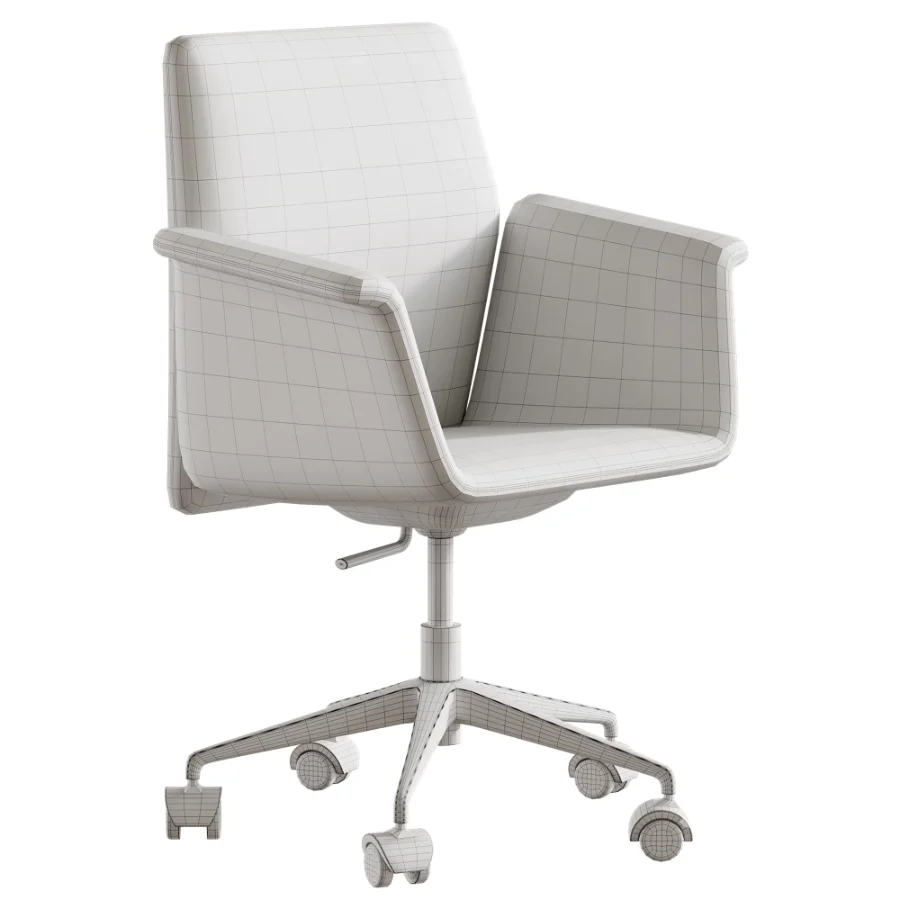 Swivel leather office chair Image 5