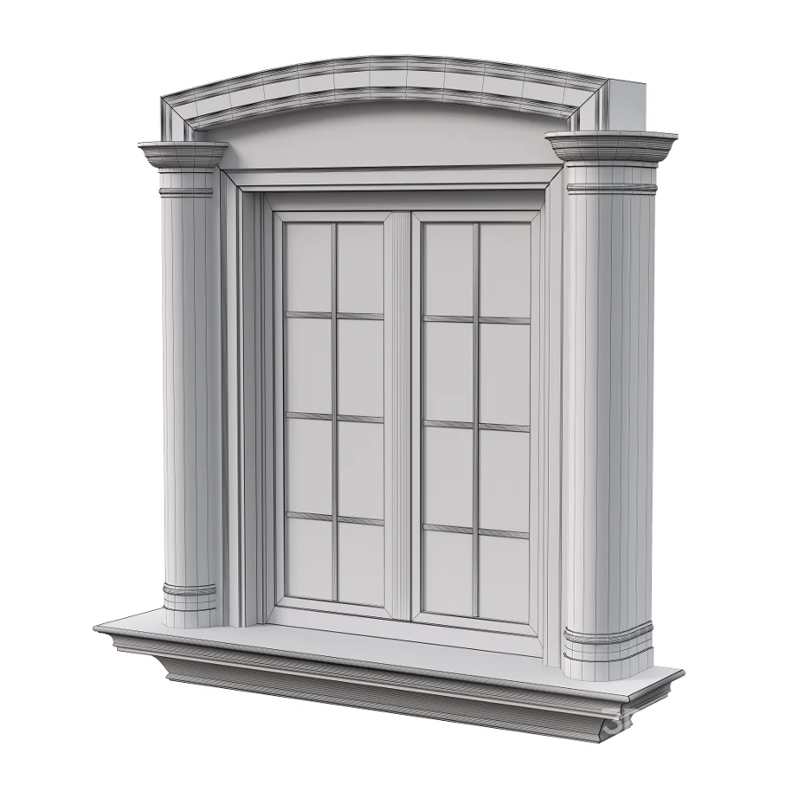 Architectural Classic Window 3D Model 14 Image 2