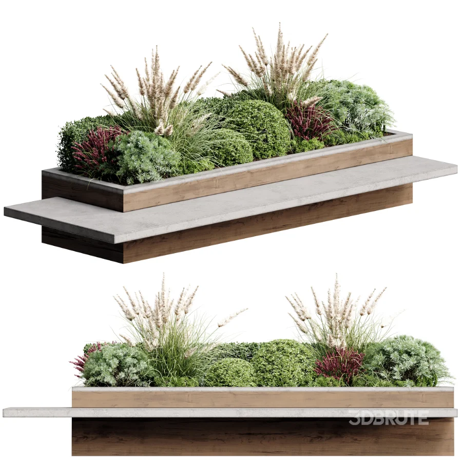 Bench with Plants – Urban Furniture 08 Image 3