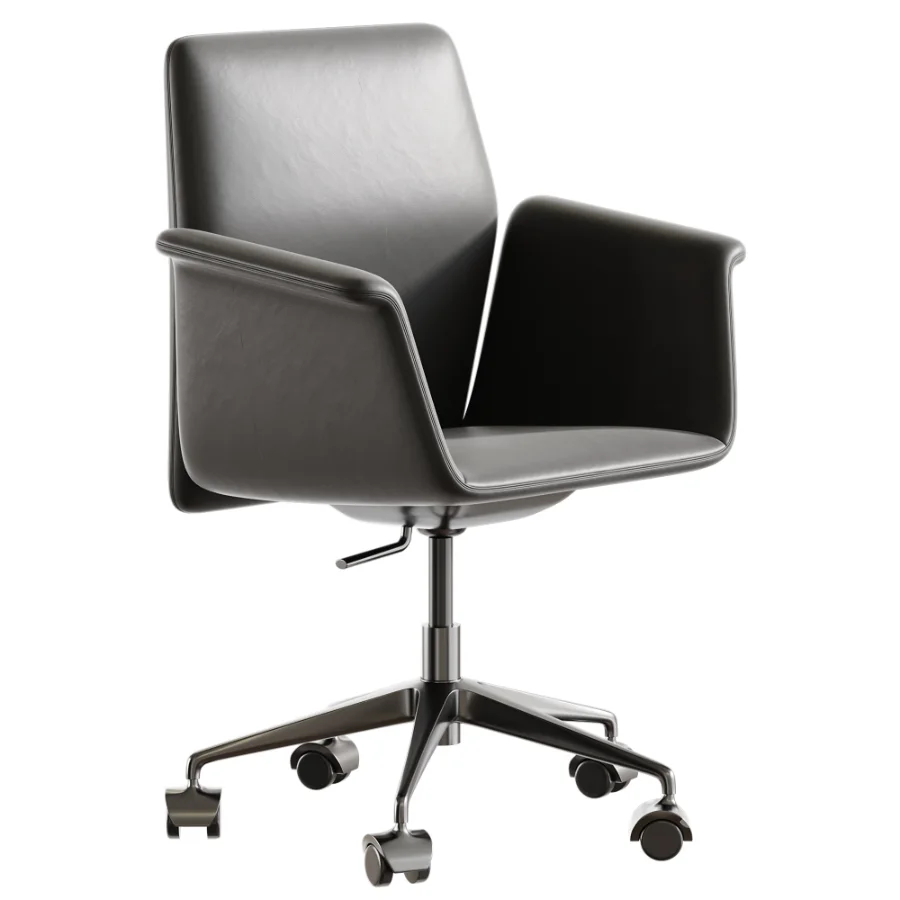 Swivel leather office chair Image 4