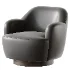 Spring Modern Upholstered Swivel Accent Chair - Thumbnail 4