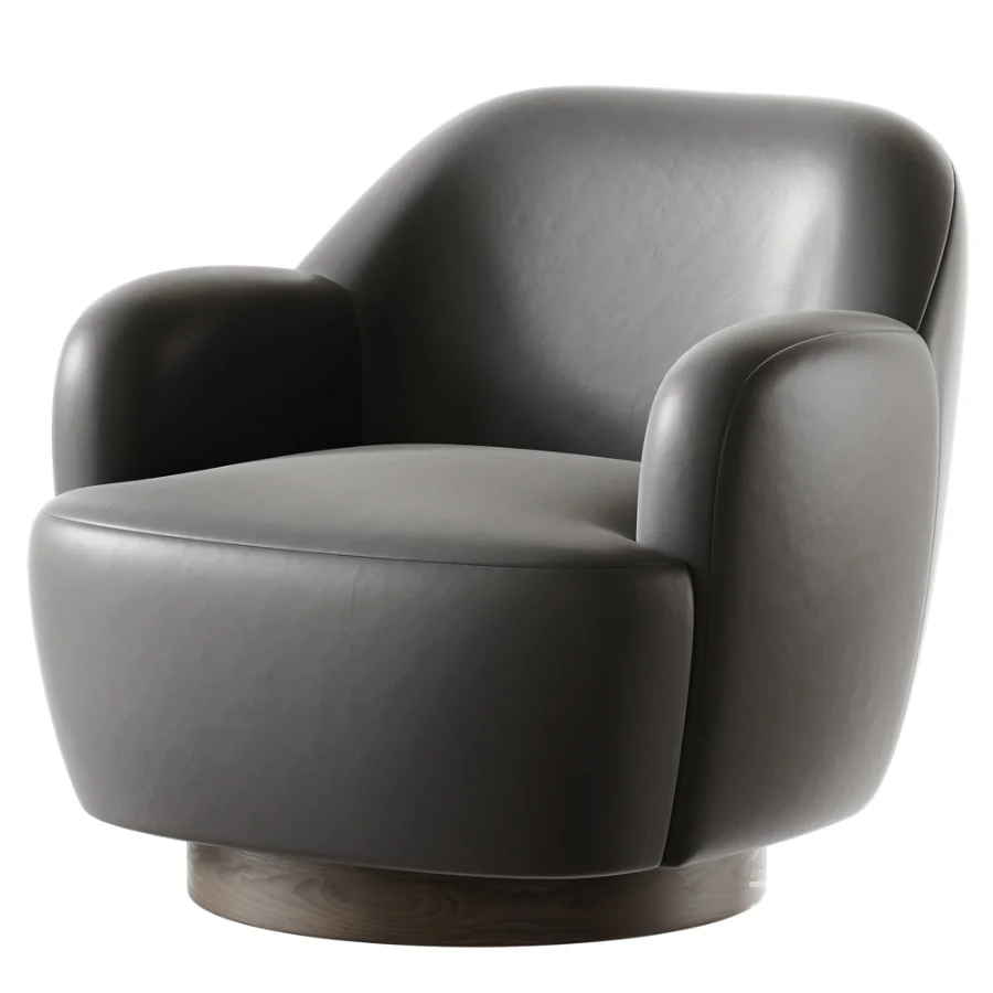 Spring Modern Upholstered Swivel Accent Chair Image 4