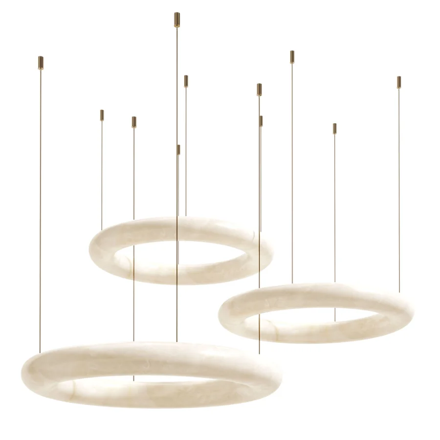 Aurelia Alabaster Ring Pendant Light Image 3