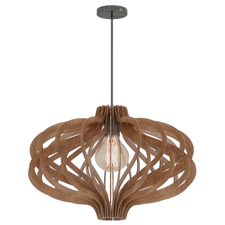 Wooden pendant lamp Orion Walnut Image 2
