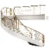 Neoclassical Curved Staircase with Diamond Railing - Thumbnail 5